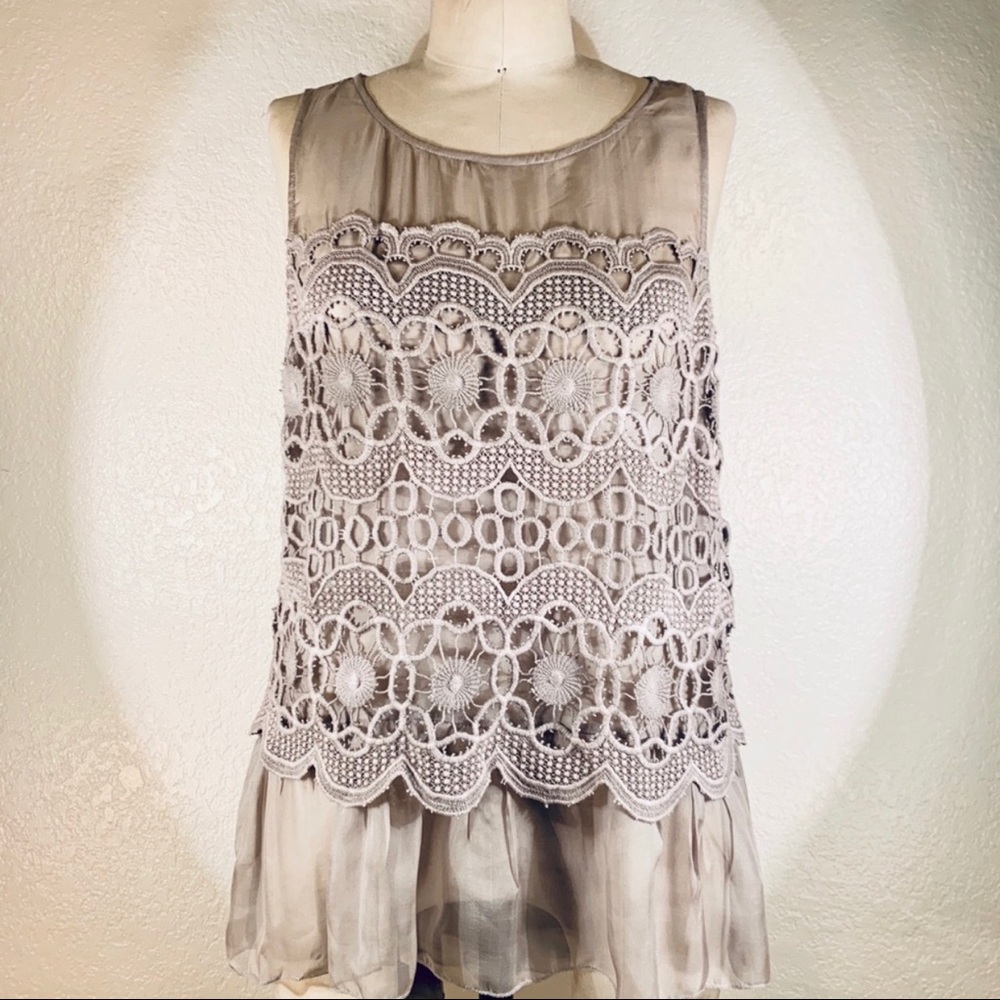 4 Love and Liberty by Johnny Was Lace Sleeveless Tunic size S NWT - Picture 1 of 5